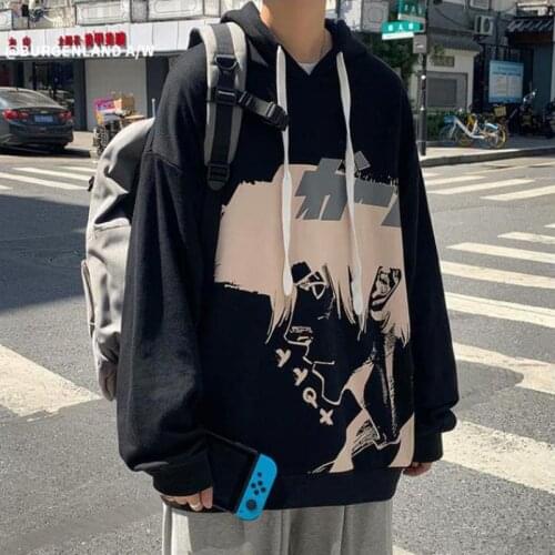 Cute Cartoon Gothic Sports Hoodie Women Thickened Long-sleeved Pullover Hoodie Casual Loose Ladies Super Dalian Hoodie Jacket