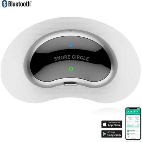 Snore Circle Smart Bluetooth Anti Snoring Device Throat Snore Stopper APP Recording Sleep Analysis 20 Conductive Strips Pack