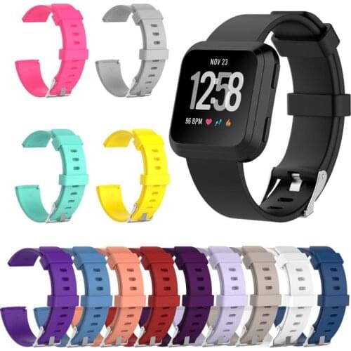 Replacement wristband For Fitbit Versa lite/Versa smart watch 1 2 generation glossy silicone strap women fashion watch band