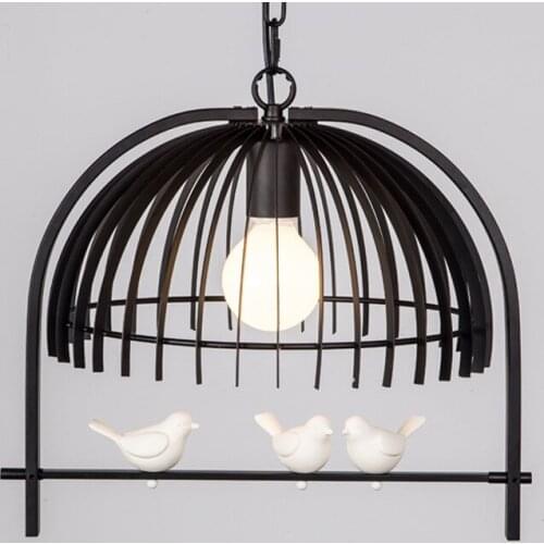 Nordic Modern Wrought Iron Pendant Lamp Birds Suspension Luminaire LED E27 for decor Hanging Light Fixtures