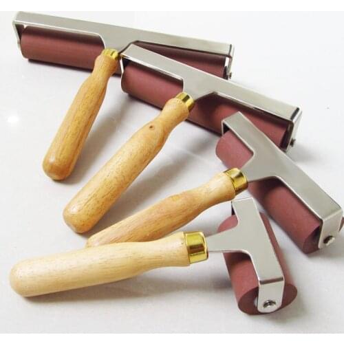 Special high-grade wooden handle small roller printmaking tool oil roller printmaking ink roller wholesale printmaking roller