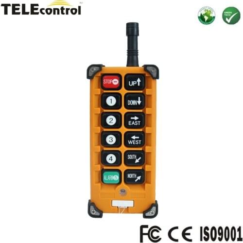 Telecontrol Telecrane compatible 10 channel single speed pushbuttons radio remote control F23-BB Transmitter Controller
