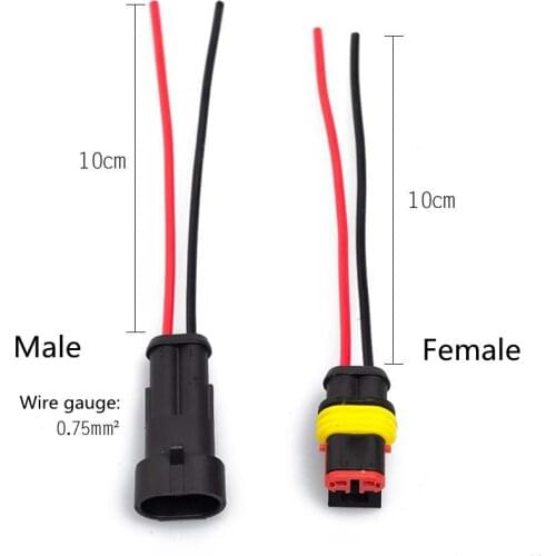 10 set 1P 2P 3P 4P 5P 6P 1.5mm Waterproof Electrical Auto Connector Male Female Plug With Wire Cable Harness For Car Motorcycle