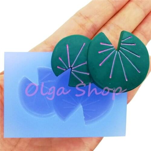 VYL075 Lotus Flower Leaves Silicone Mold Fondant Cake Decorating Sugarcraft Candy Chocolate Resin Art Clay Soap 50.4mm x 31.3mm