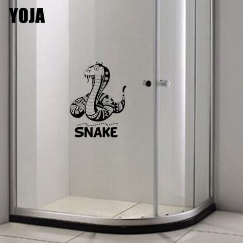 YOJA 26x19.8CM Bathroom Shower Sea Snake Decals Decoration Home Wall Sticker G2-0482