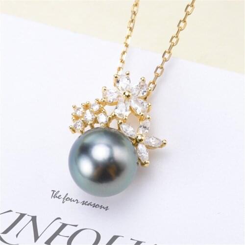 Factory Wholesale Real Solid S925 Sterling Silver Accessories DIY Jewelry Making Pearl Pendant For Women Charm Gift