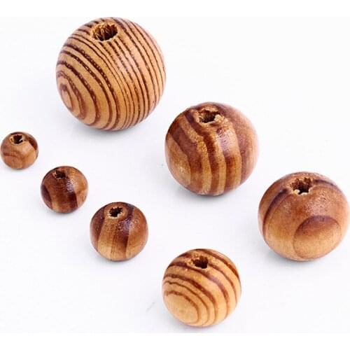 10pcs 6/8/10/12/14/16/18/20/25mm Round Woold Beads for Jewelry Making DIY Findings