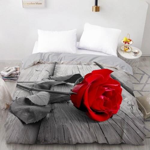 3D Duvet Cover Custom 180x210 140x210 Comforter/Quilt/Blanket case Twin Full Queen Bedding For Wedding Flower Microfiber