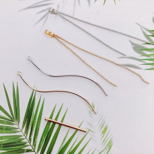 4pieces/lot Alloy earpiece white K KgoldWax Cordwomen jewelry earringsSuppliesforJewelryAccessoriestassel jewelry findingsOther