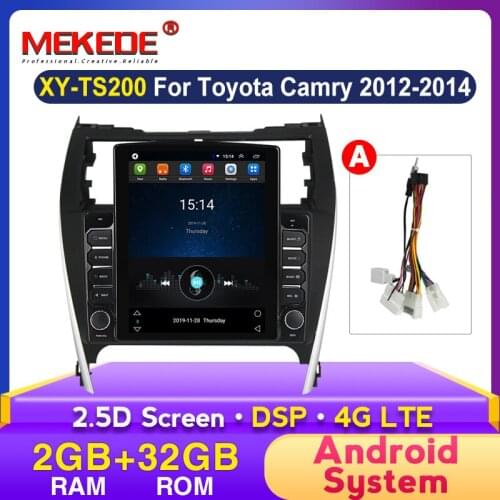 MEKEDE 9"Tesla 2G+32G For Toyota Camry 7 XV 50 55 2012 2013 2014 Car Radio Multimedia Video player 4G LTE WIFI Carplay Camera