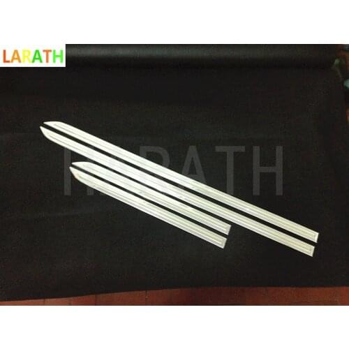 Car detector stainless steel Side Door Body trim frame stick Strip Streamer Molding 4pcs for Peugeot 301 2014 2015 2016 2017