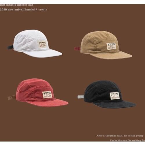 Japanese Retro American Baseball Hat Male Tide Brand Ins Spring And Summer Cap Female Soft Top Hip Hop Flat Brim Hat Visors