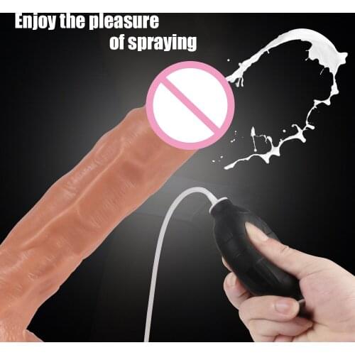 24*4.2CM Spray Water Dildo Realistic Penis Simulate Ejaculation with Suction Cup Artificial Dildo Sex Toys for Women Masturbator
