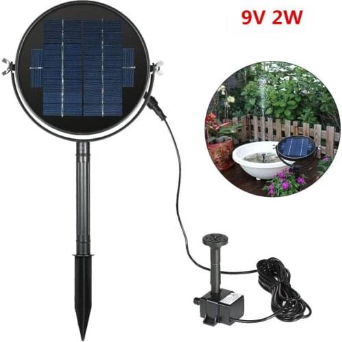 HobbyLane Solar Fountain 9V 3W Round Water Pump Floating Water Fountain For Garden Decoration Waterfall