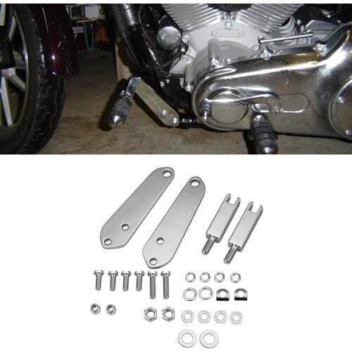 Chrome Highway Footrest Foot Peg Mount Kit Fit 1991-2017 Harley Dyna FXD