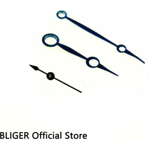 Classic BLIGER Blue Stainless Steel Watch Hands Fit 6497/6498 ST Series Hand Winding Movement For Mens Watch Hands H12