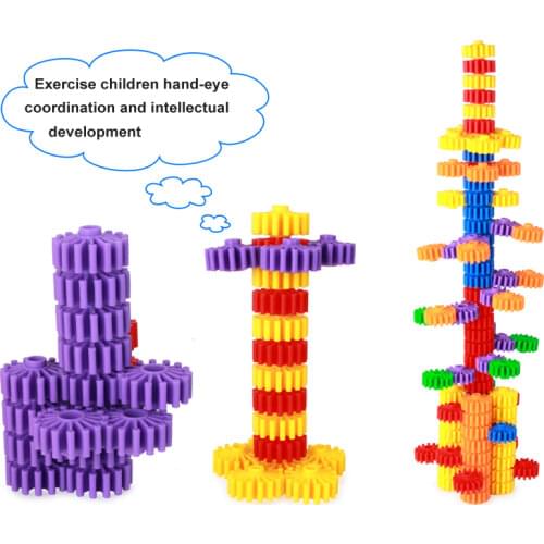 Variety Gears Block Inserted Building Blocks Toys Model DIY Fun Educational Toy For Children Innovative Fun Gear Blocks
