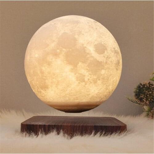 3D Creative Levitating Moon Lamp Table Lamps for Bedroom LED Touch Night Lights Desk Lamps for New Year Gift Decorative Lighting