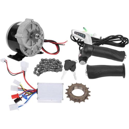 E-bike Gear Motor Conversion Set 24V 250W Electric Bicycle Scooter Motor Controller Kit With Throttle Grip Chain Flywheel