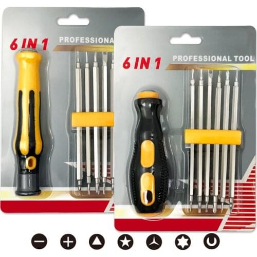 6 In 1 Screwdriver Set Multi-Function Magnetic Screw Driver Maintenance Tools Multi-Function Repair Torx Hex Y PH00 Bit Set