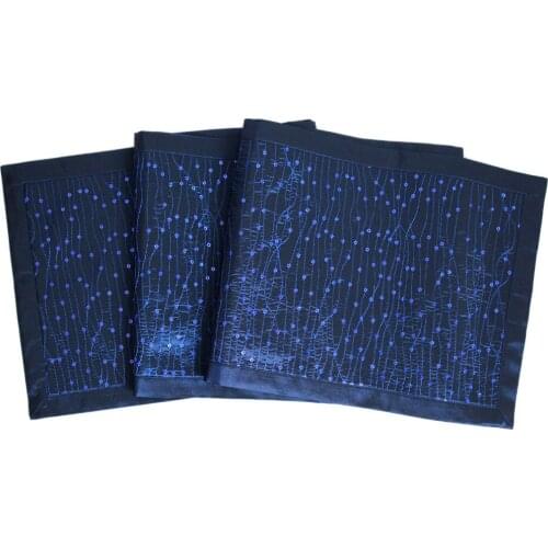 Free Shipping New Design Sparkle Blue Table Runner Bling Bling Runner