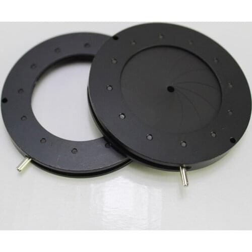 New 1.5-33mm Adjustable Metal Iris Diaphragm Aperture Condenser Digital Camera Microscope Adapter Light Regulator