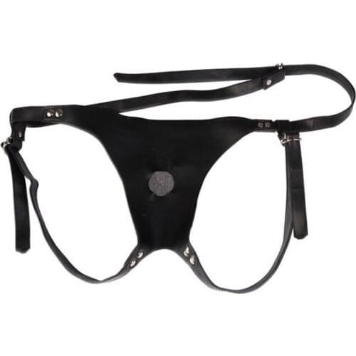 New Penis Pants Leather Latex For Woman Men Sexy Exotic Underwear Panties Bondage Chastity Belt Sex Adult Toys For Lesbian D416