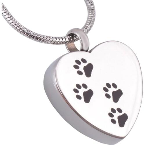 Pet Cremation Pendant Necklace For Memory Dogs or Cat Stainless Steel Cremation Jewelry Drop shipping