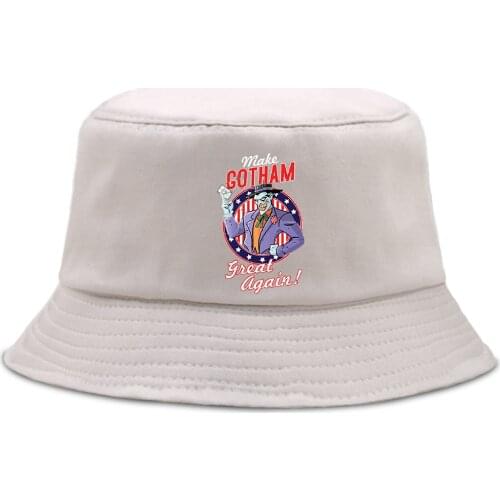 Gotham Great Again Vintage Bucket Hats Outdoor Women Fisherman Hat Sunscreen Summer Panama Cap Casual Beach Fishing Sun Caps