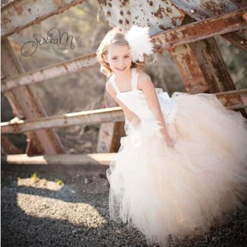 Festival Colorful Flower Girl Dresses Princess Ankle-Length Patchwork Baby Girls Tutu Dress For Wedding/Birthday Party T40