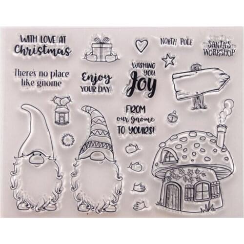 Mushroom House Transparent Clear Silicone Stamp Seal DIY Scrapbooking Rubber Stamping Coloring Embossing Diary Decor Reusable