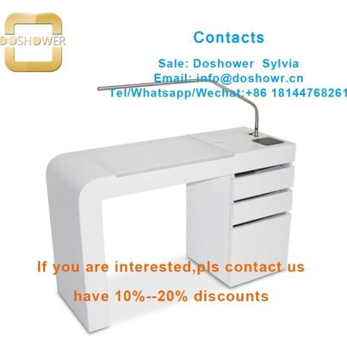 Salon display rack with gift wedding nail set for manicure table with led lamp