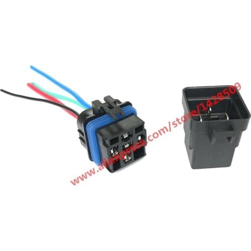 High Quality 5 pin Automobile relay 12v 40A with plug and 12cm wire harness automobile modification car relay waterproof