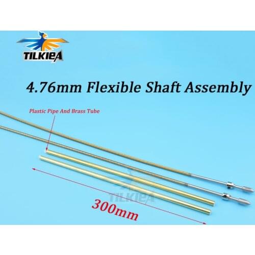 High Quality A set 4.76mm 3/16'' Flexible Shaft Left / Right Flexible Axle Flex 4.76mm Flex Cable Assembly For RC Electric Boat