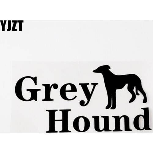YJZT 16.7CM×8.2CM Creative Car-styling Animal Greyhound Vinyl Car Sticker Decals 8C-0603