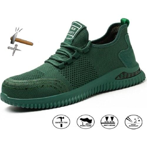 Safety Shoes Men Women Steel Toe Boots Indestructible Work Shoes Lightweight Breathable AIR Mesh Non-slip Designer Sneakers