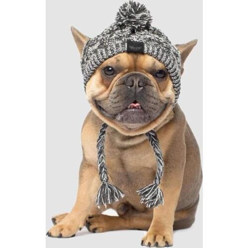Winter Warm Dog Hats Knitted Fashion Windproof Pet Hat Chihuahua French Bulldog Outdoor Cap Dog Accessories For Small Medium Dog