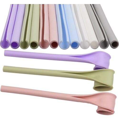 1pcs Reusable One|Click Open Silicone Straws Food Grade Drinking Snap Durable Colorful Straw for Party Kitchen Travel