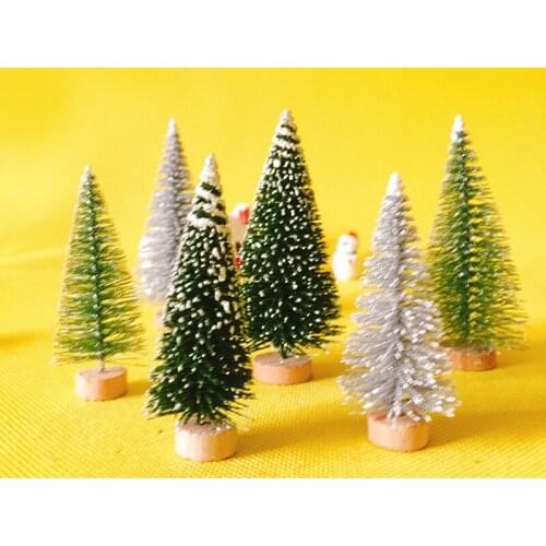 12 pcs little Christmas trees/miniatures/cute/ fairy garden/gnome/moss terrarium home decor/crafts supplies