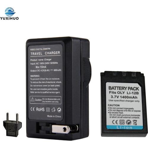 1400mAh Li-12B Li-10B Li12B Li10B Battery + AC Charger For Olympus C-50 C-60 C-70 C-470 C-760 C-770 X-1 X-2 X-3 X-500 FE-200