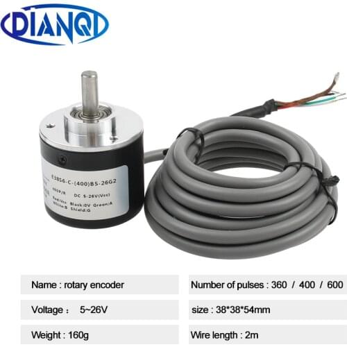 400 600 360 Pulses Incremental Optical Rotary Encoder Two-phase 5-26V 400 Pulses Incremental Optical Rotary Encoder