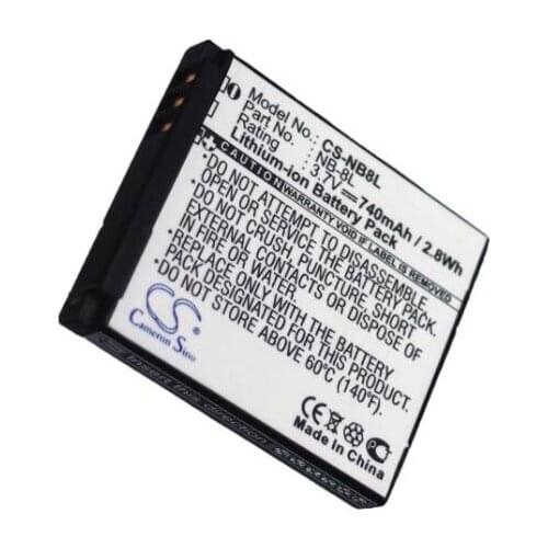 Cameron Sino 740mAh battery for CANON PowerShot A2200 A3000 A3000 IS A3100 A3100 IS NB-8L Camera Battery