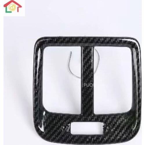 For KIA K2 2017 1PC High Quality Carbon Fiber ABS Chrome Car Rear Air Conditioning Outlet Vent Cover Trim Car Styling Accessory