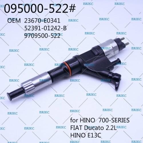 ERIKC Diesel Injector 095000-5224 Auto Fuel Injector 23670-E0341 5239101242B for HINO 700-SERIES FIAT Ducato 2.2L HINO E13C