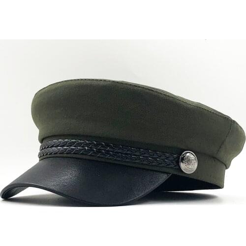 New High Quality Casual Military Cap Man Woman Cotton Beret Flat Hats Captain Cap Trucker Vintage Black Sport Dad Bone Male