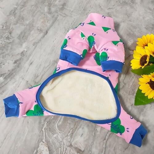 Cute Heart Dog Jumpsuit Winter Pet Apparel Small Dog Costume Pants Outfit Garment Pomeranian Poodle Bichon Schnauzer Clothing