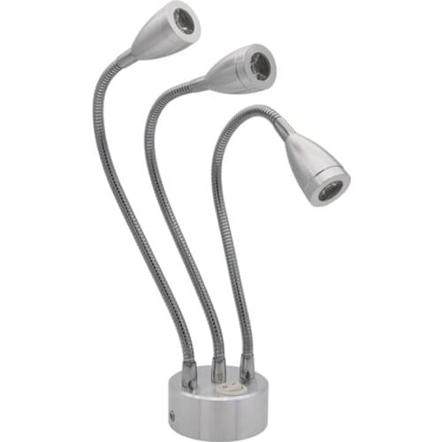 3 head recharging flexible tube cabinet lamp ,hose battery lamp , 3W 9W switch desk ,ceiling,glass wireless accent spot lamp