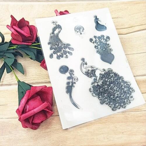 Hot selling feather transparent clear stamp / silicone seal roller stamp DIY scrapbook album / card production