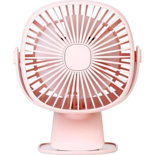 Mini USB Rechargeable Air Cooling Fan Portable Desktop Clip Desk Fan LED Color Light for Use Hosme Office Student Dormitory Fan