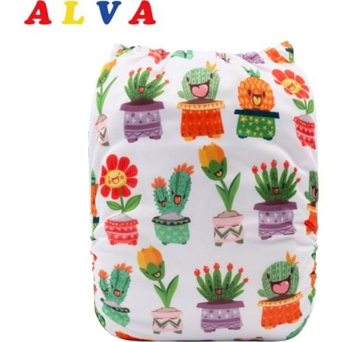 Alvababy Positioned Baby Cloth Diapers Reusable Nappies Diaper Washable with 1pc Insert